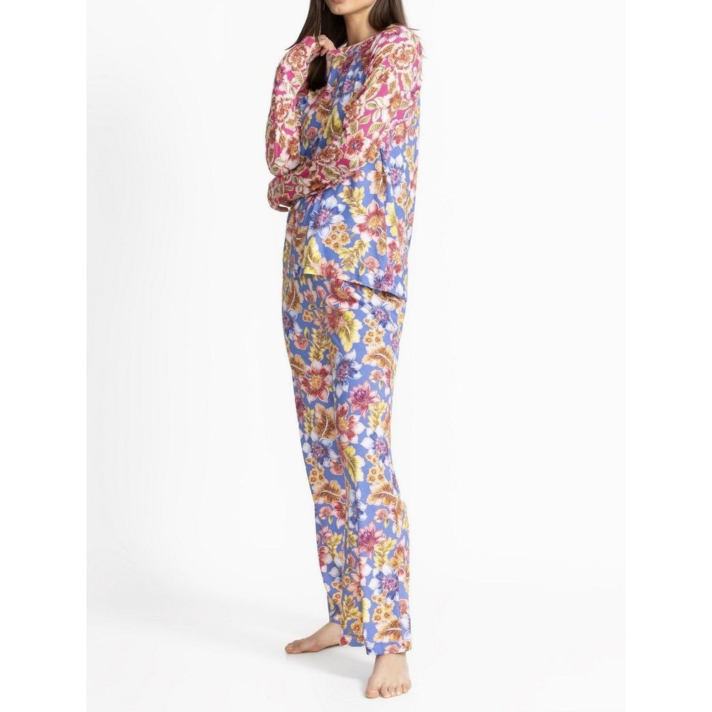 Johnny Was Raglan Pajama Set Leilah 2XL Floral Lounge Lightweight Cozy